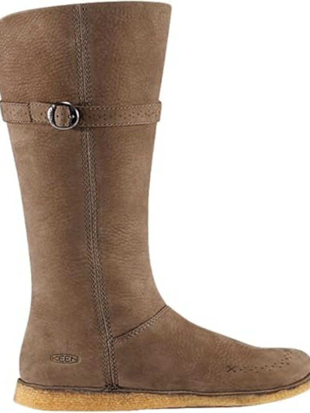 KEEN Women's Tall Taupe Brown Leather Mid-Calf Boot